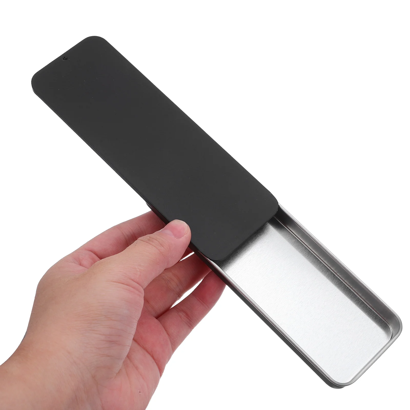 

8Pcs Sliding Lid Black Metal Tinplate Rectangular Storage Box Portable Organizer Case for Jewelry Cosmetics Lip Balm Crafts