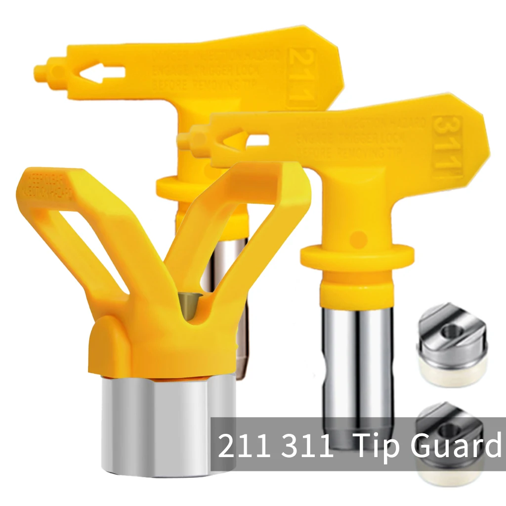 Airless Paint Tips Nozzles Set Airless Painting Machine Seat Guard,Spray Guide  Airless Sprayer Gun Spray Painting Tools