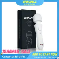 DRY WELL AV Magic Wand Vibrator for Women Clitoris Stimulator Multi Speeds Adult Sex Toy for Women Vibrators USB Dildo Silicone
