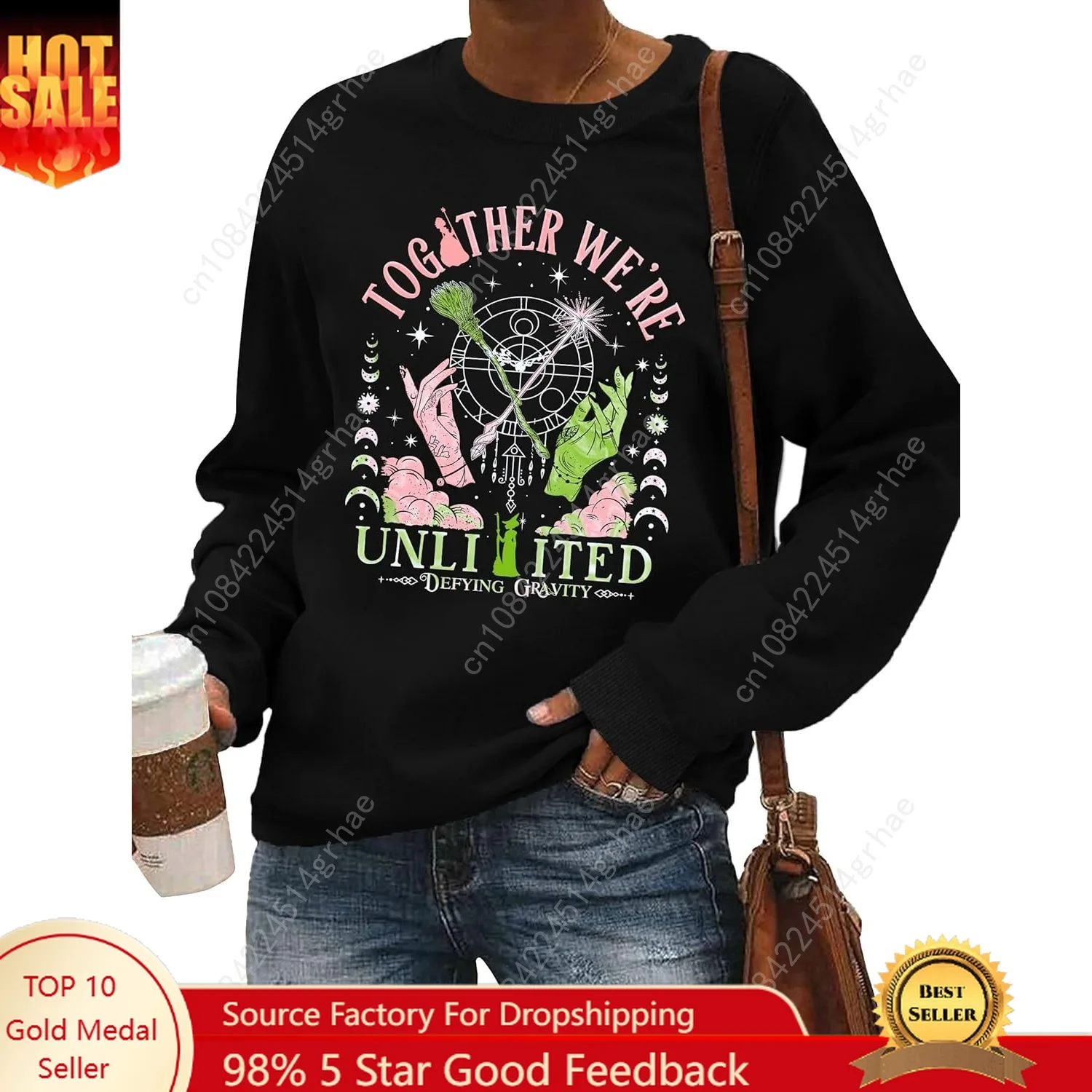 

LHBNK Halloween Squad Sweatshirt Womens Hocus Pocus Long Sleeve Shirts Sanderson Sisters Pullover Tops Blouse