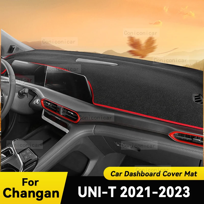 Dashboard Cover Mat Protective Pad  For Changan UNI-T 2021- 2023 Car Accessories Dash Board Sunshade Carpet Anti-UV Dashmat