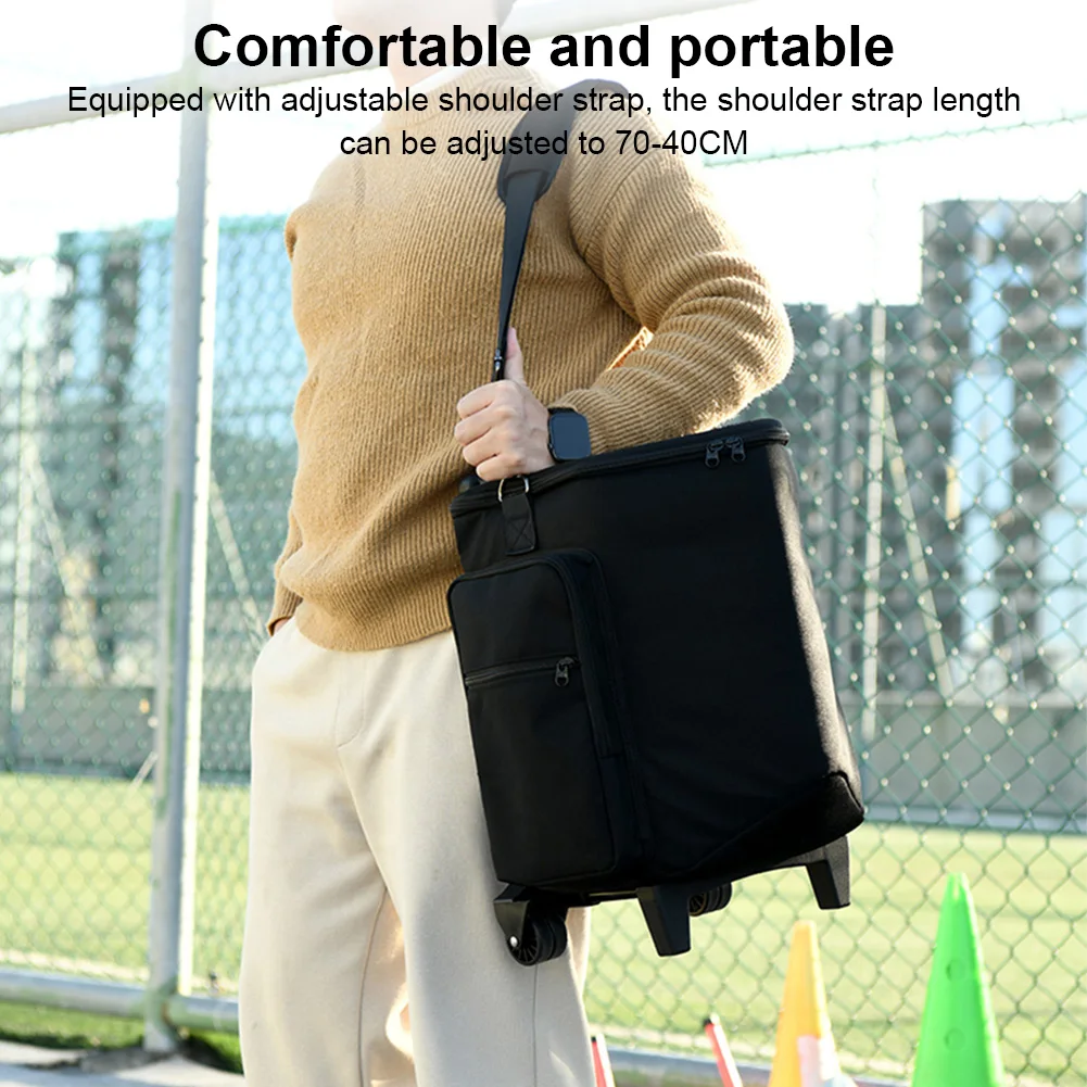 Protective Speaker Case with Wheels Travel Bag with Retractable Handle Storage Bag for Bose S1 Pro / S1 Pro+ Portable BT Speaker
