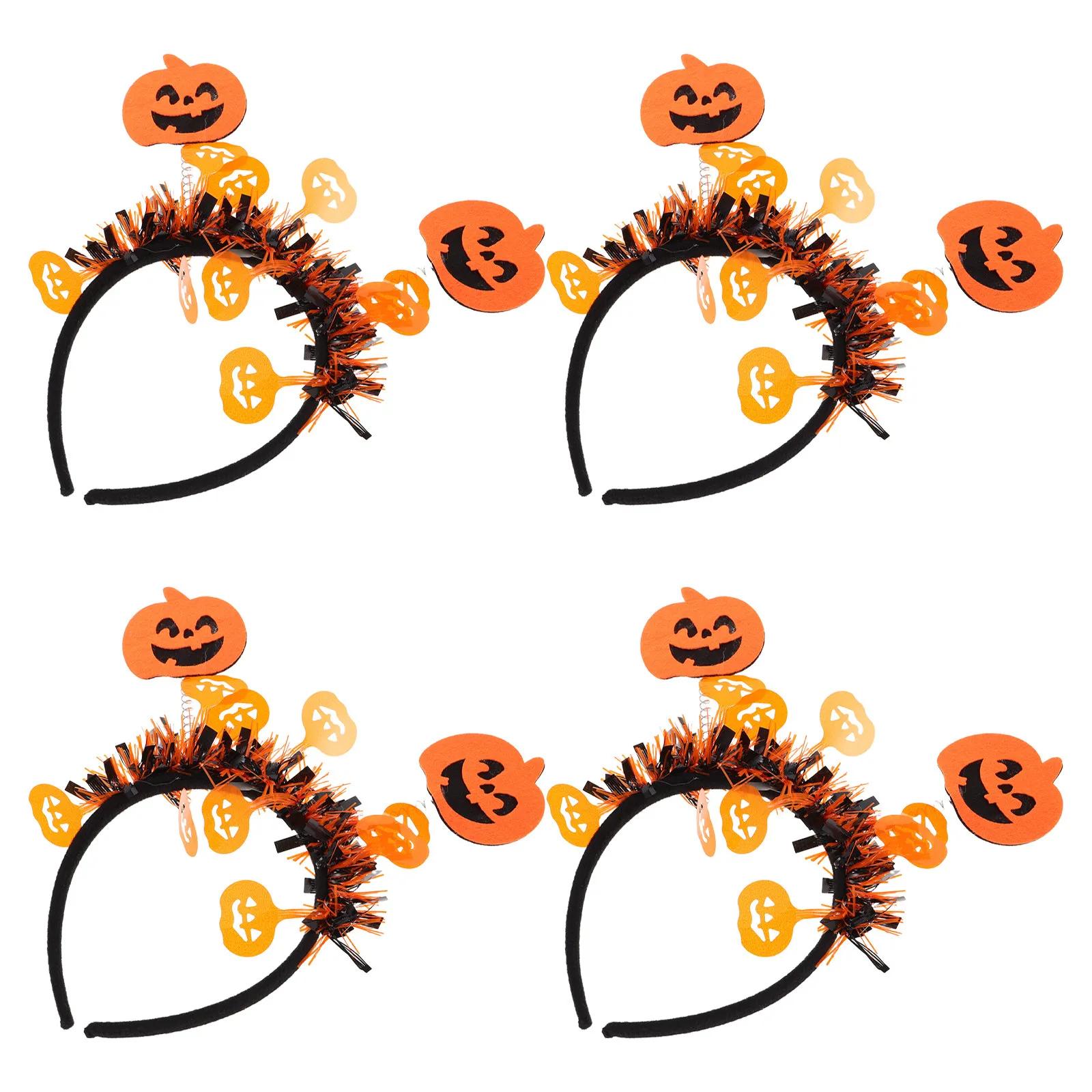 

4Pcs Halloween Pumpkin Headband Meticulous Detail Pumpkin Fashion Hairband Spooky Comfort Cosplay Headband for Halloween