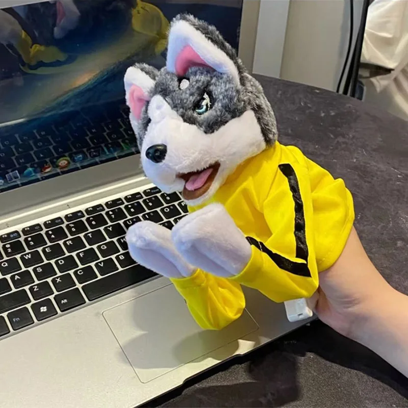 Interactive Puppet Fierce  Dog Doll Husky Boxing Sound Production Cartoon Stuffed Toy Plush Doll Interactive Pet Accessories