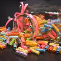 101Pcs Mini Message Capsules Blank Notes Pill with Roll Paper Wish Bottle Transparent Capsules Wedding Party Anniversary Gift