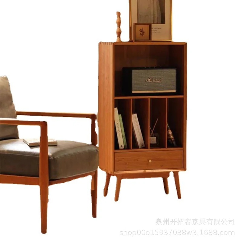 

Japanese-style solid wood bookcase household living room multi-functional display bookshelf study storage magazine cabinet