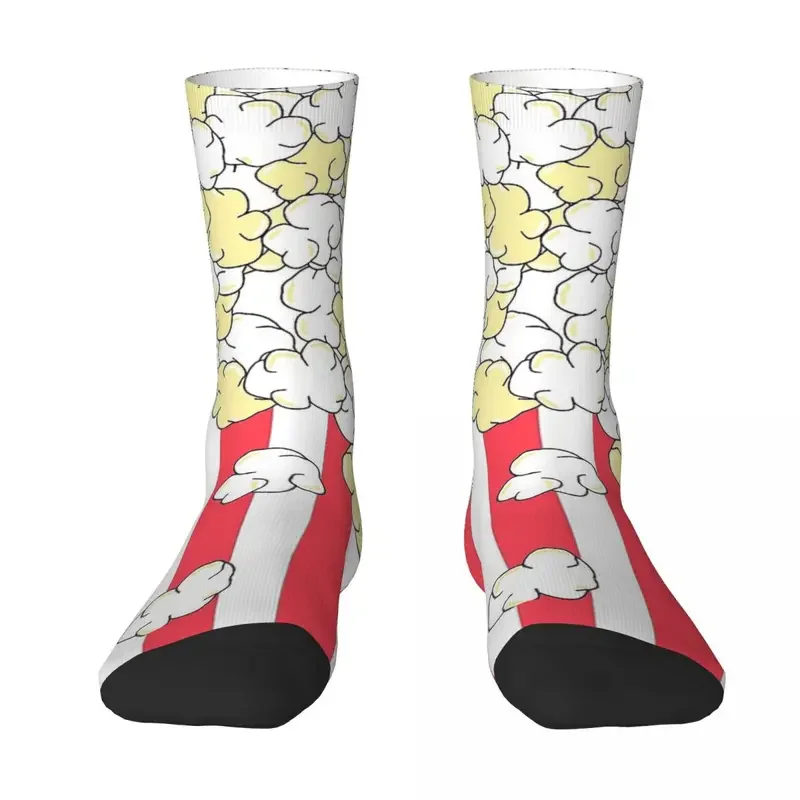 Chaussettes à rayures pop-corn pour hommes et femmes, chaussettes heureuses, coupe-vent, nouveauté, printemps, été, automne, hiver, cadeau