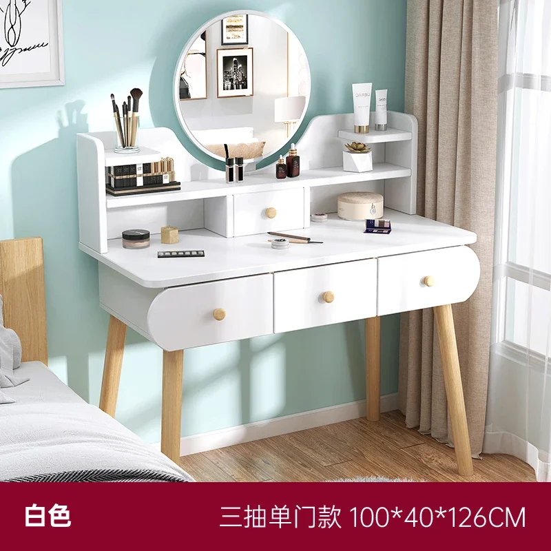 Nordic Container Vanity Table Box Organizers Multifunctional Dressing Table Mirror Furniture Penteadeira Sofas For Living Room