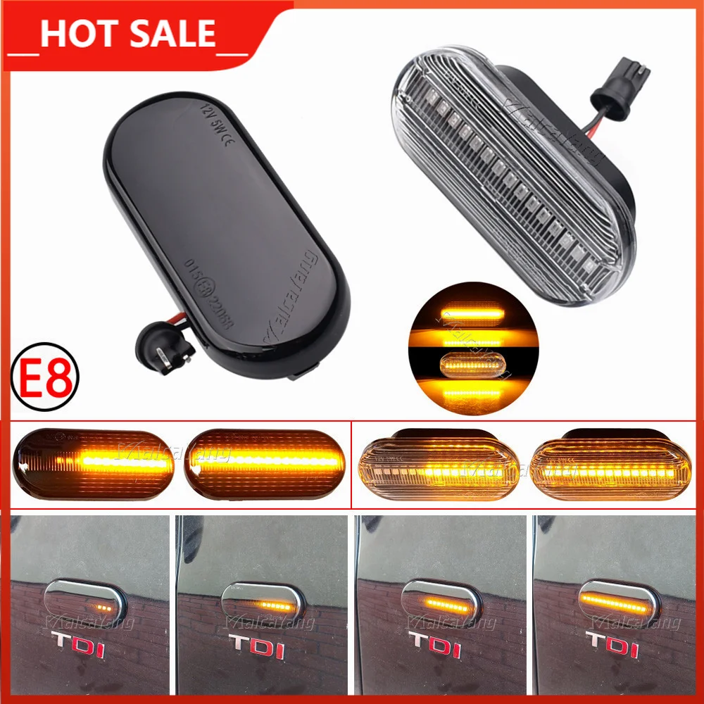 2pcs LED Dynamic Turn Signal Blinker Sequential Mirror Indicator Light for Seat Leon Focus MK2 Ibiza Altea xl Cordoba Alhambra