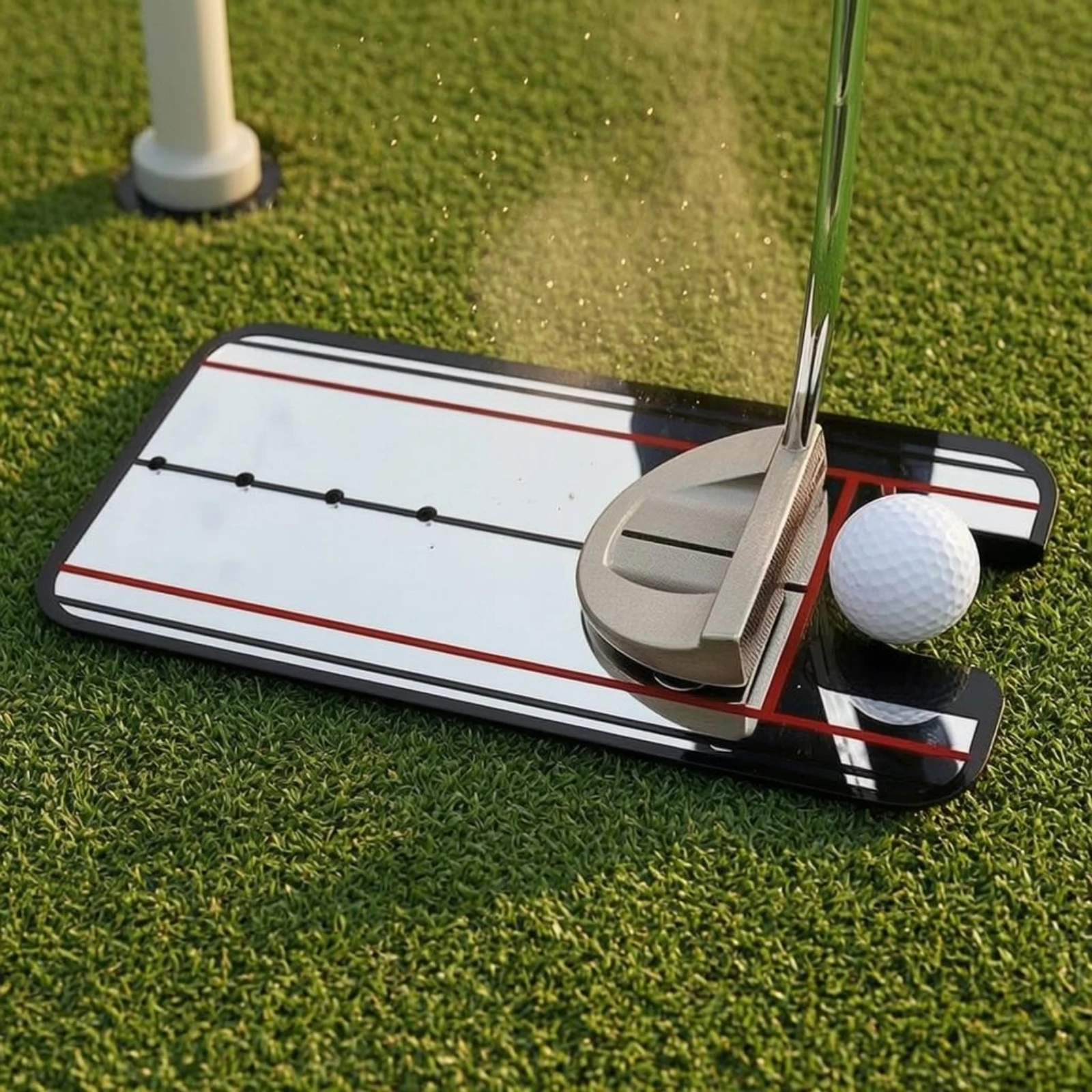 Golf Putting Mirror Visual Feedback Putting Alignment Board Alignment Mirror Rounded Rectangular Sports Practice Tool