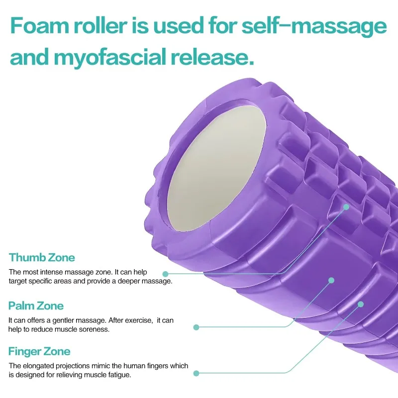 YTYIN 30cm/33cm EVA Mini Wolf-Shaped Hollow Foam Yoga Column Balance Bar For Pilates Fitness Shaft