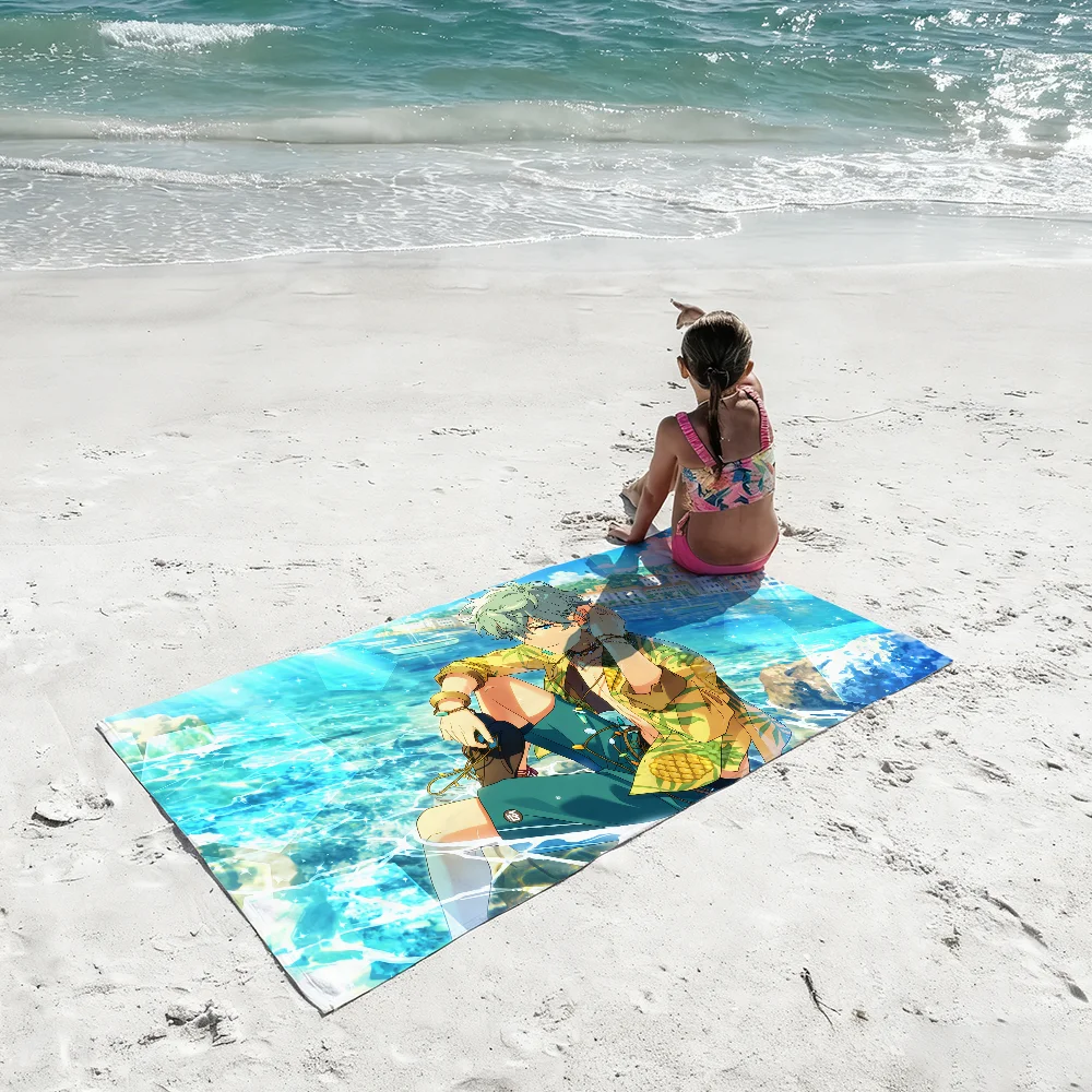 E-Ensemble Stars! Izumi Sena Towel Quick Dry Absorbent Beach Towel for Sports, Fitness, Swimming and Outdoor Activities