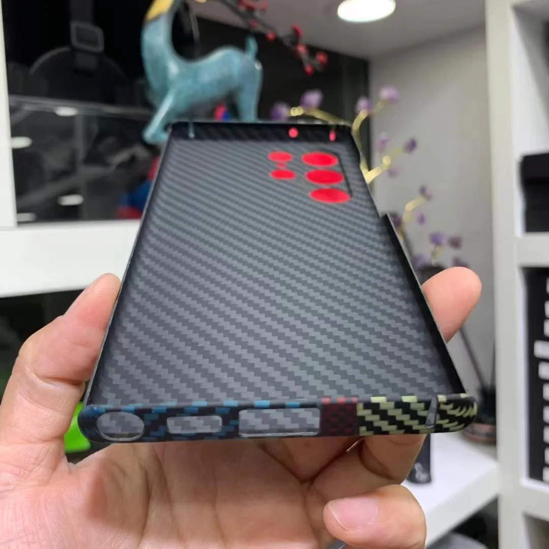 Real Carbon Für Samsung Galaxy S23 Ultra Fall Carbon faser Ultra-dünne Aramid fiber Anti-herbst Galaxy S23 plus Drei-farbe Abdeckung