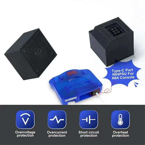 Placa N64PSU de repuesto A45U 15V/3A tipo C PSU Mod para placa de alimentación 64 para consola de juegos N64