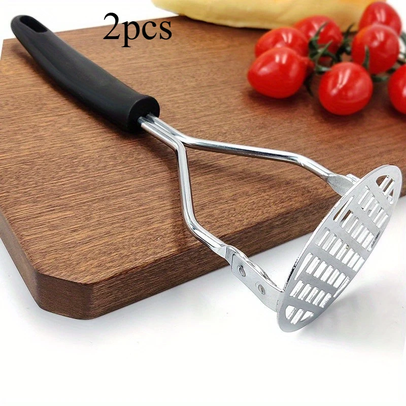 2pcHousehold Electroplating Convenient Potato Mash Crusher Sweet Potato Crusher Garlic Pressing Appliance Creative Kitchen Tools