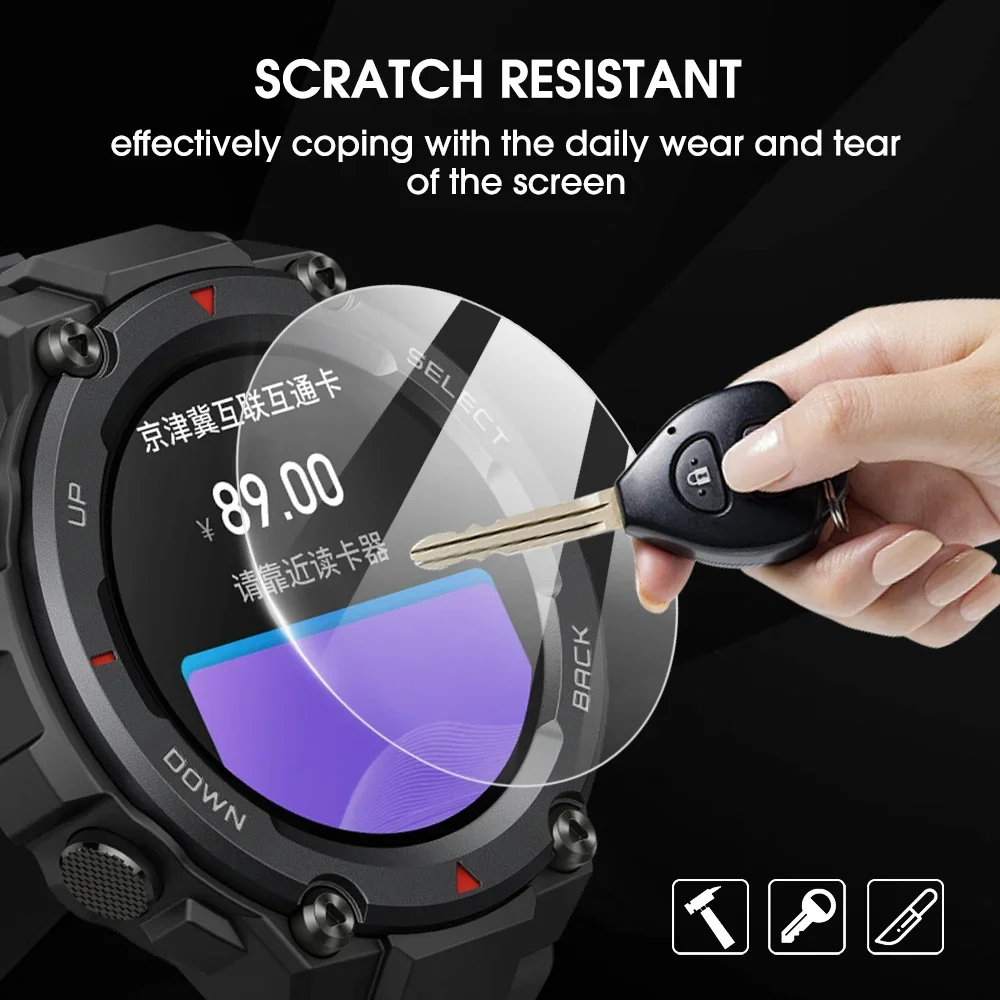 Tempered Glass For Amazfit T-rex 3 2 Pro Hardness HD Clear Film Screen Protector For Amazfit T-rex2 T-rex3 T-rexPro Accessories