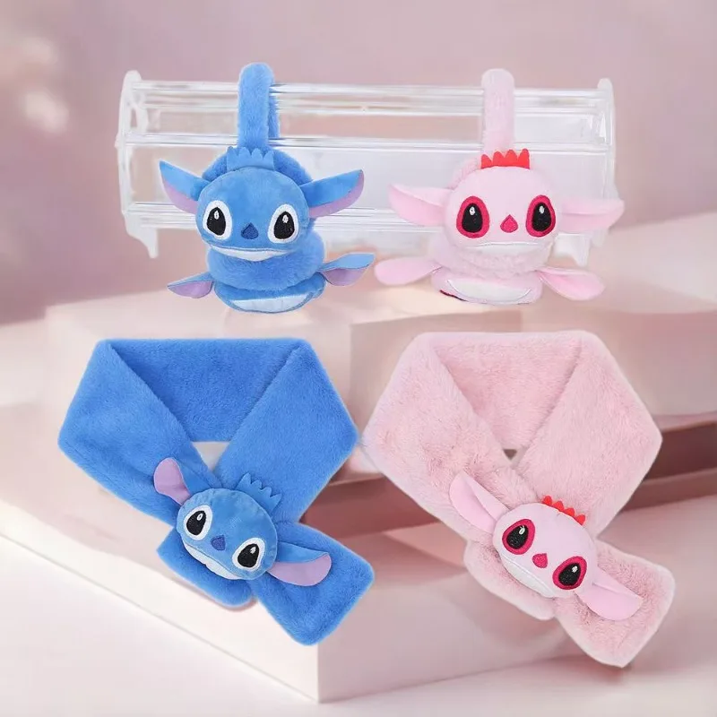 

Stitch New Winter Multi-functional Scarf and Ear Warmer Cartoon Scarf with Windproof Ear Muffs Fashion Accessory Children's Gift