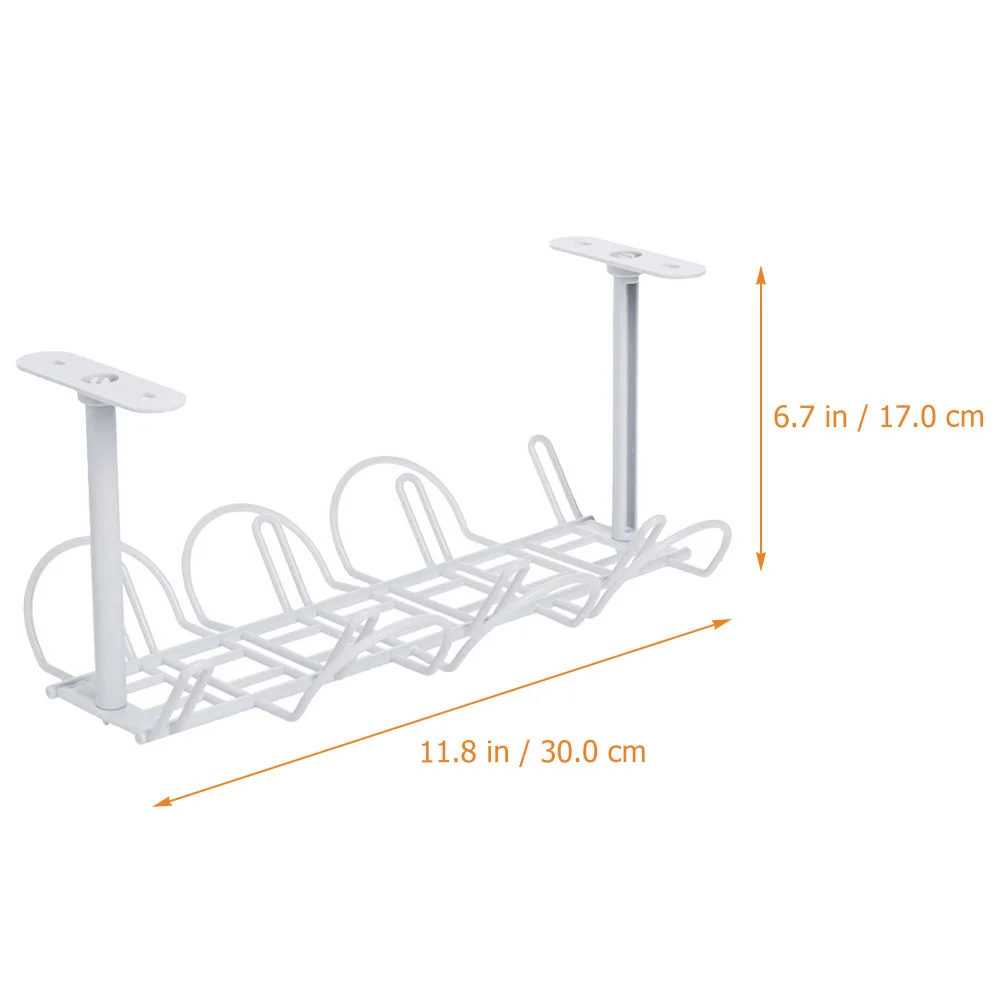 책상 아래 케이블 정리함 철제 랙 전문가용 케이블 관리 바구니 멀티탭 홀더 가정용 와이어 보관 트레이