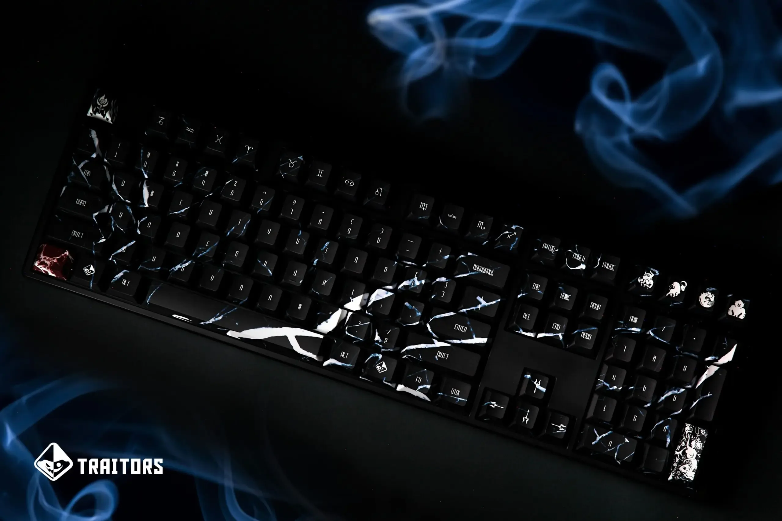 

[Marble black] PBT hot sublimation, custom keycaps from the original cherry factory