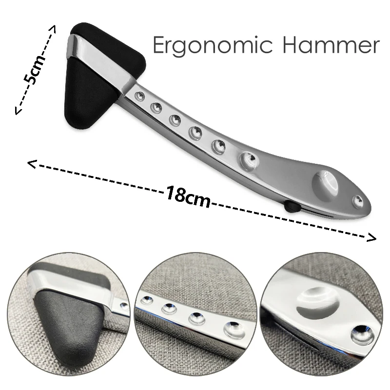 Medical Taylor Neurological Hammer Percussor Diagnostic Triangle Percussion Body Nerve Massage Reflex Hammer with Nylon Tip B2