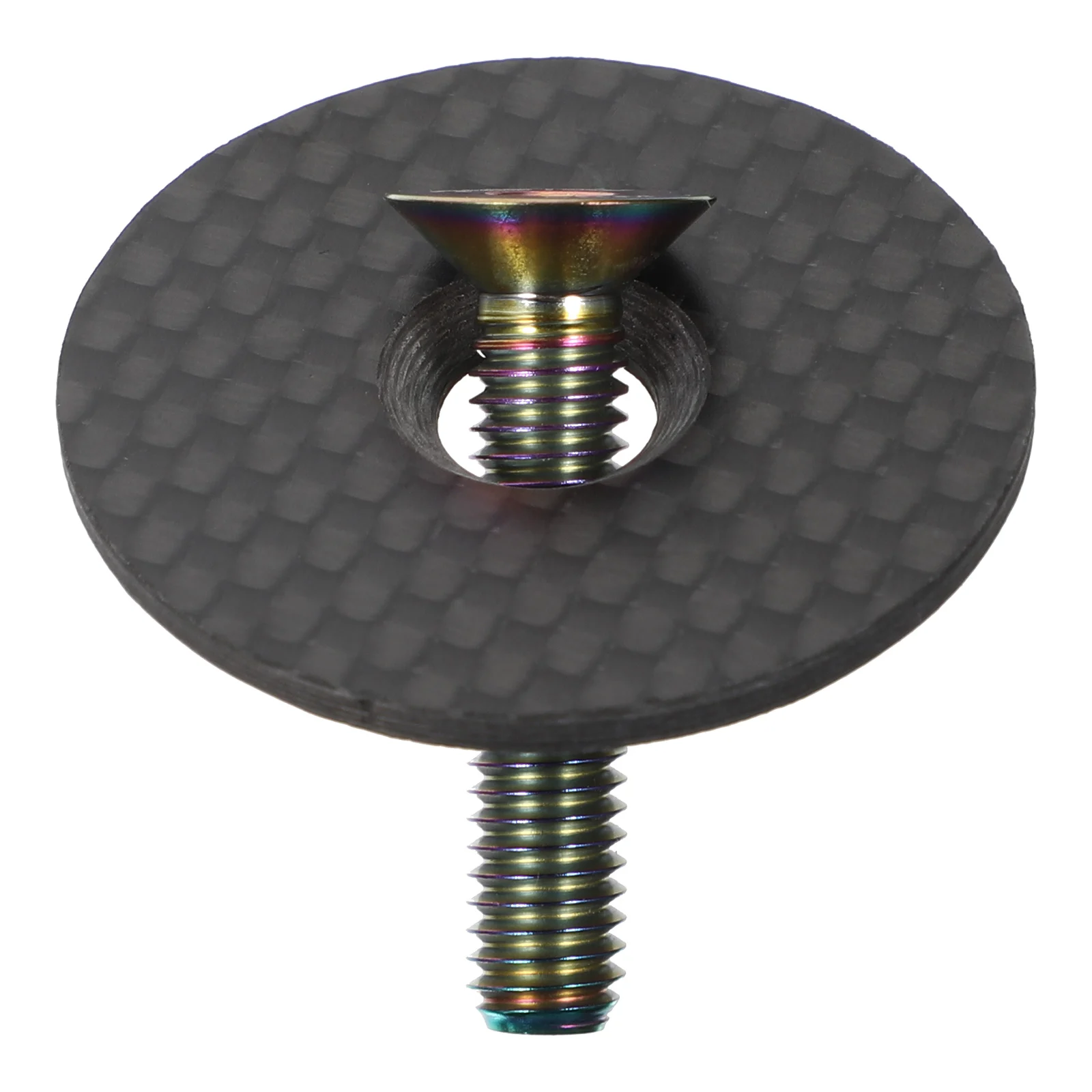 

1Set Bike Headset Cap Carbon Fiber Titanium Alloy Durable for Bike Refitting Road Bicycle Stem Cover Headset Cap