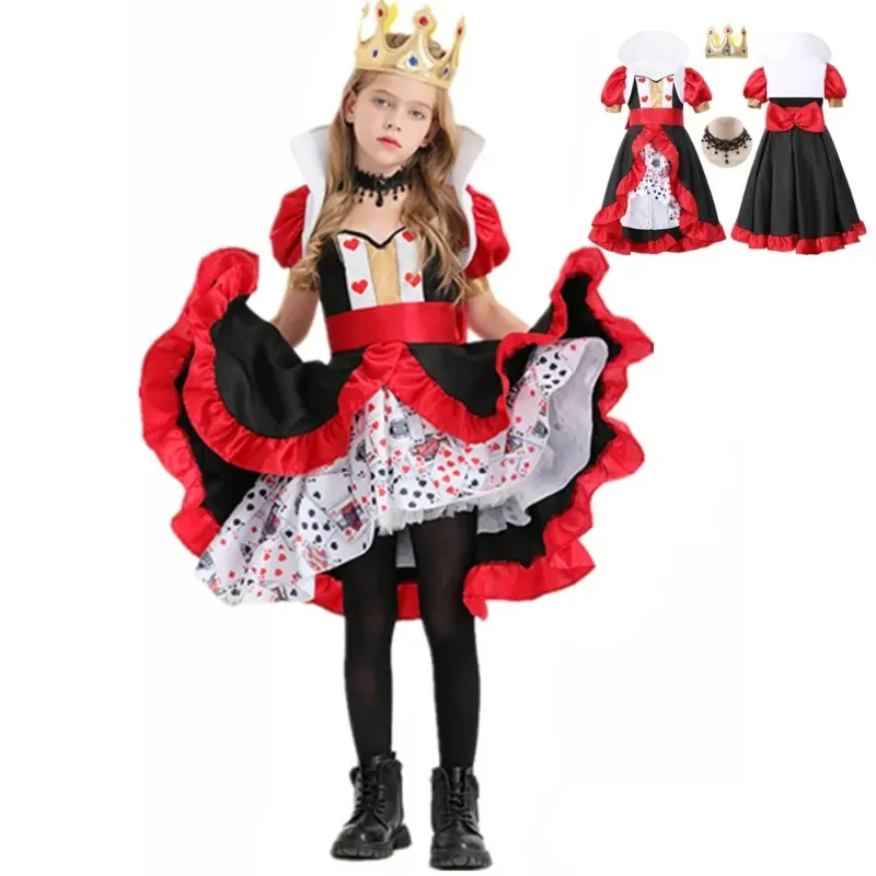 girls-poker-print-queen-costume-children-halloween-party-fancy-dress-cosplay-outfit