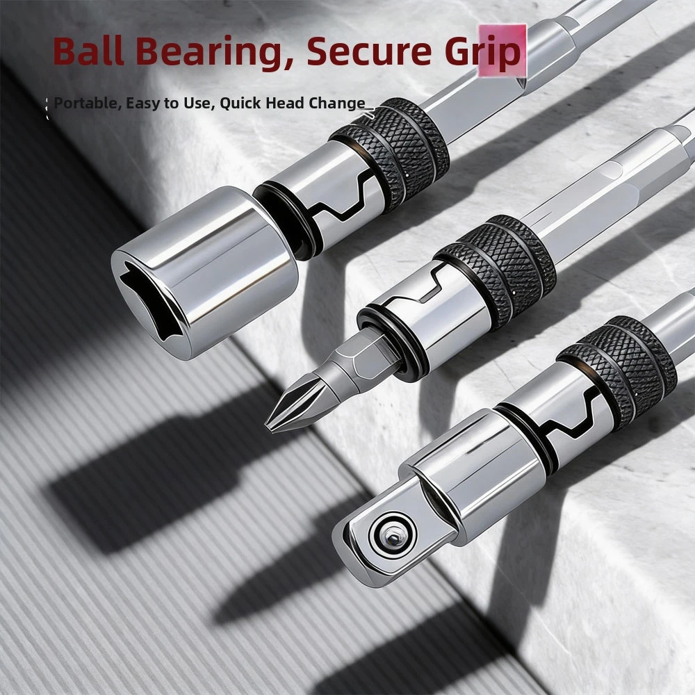 

2 Pcs 1/4 Inch Hex Drive Bit Holder Quick Change Socket Adapter Extension Rod For Power Drill Screwdriver Tools Home Garden