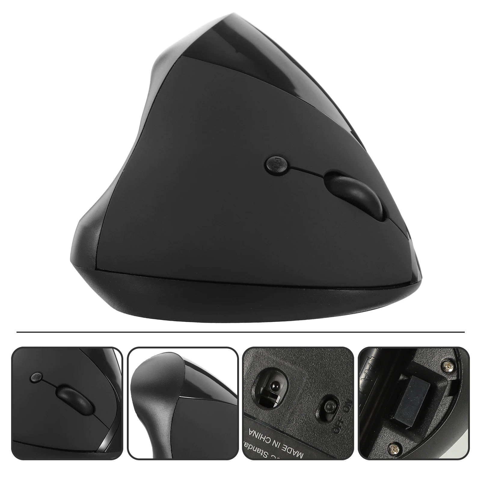 

1PC Human Engineering Wireless Mouse Photoelectric Mute Cool Vertical Type Mouse 2.4G Hand Griping Type Mouse for Home Office (B