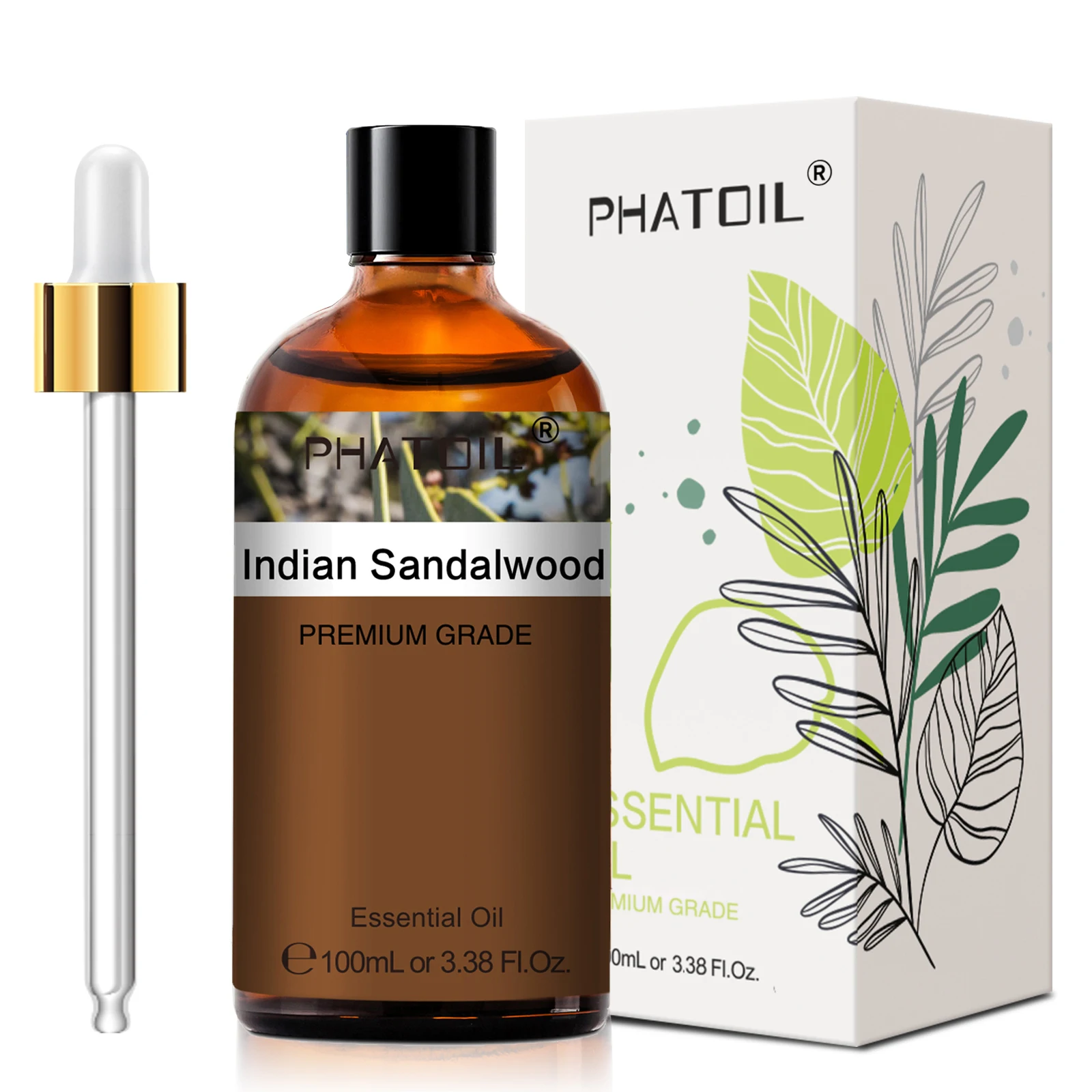 PHATOIL 100 ml ätherisches Pflanzen-Aromatherapieöl für Diffusor, Kerzenherstellung – Bergamotte, Citronella, Lavendel, Zitrone, Eukalyptusöle