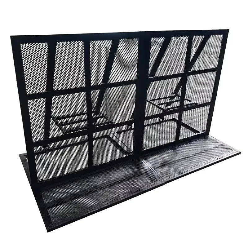 Pedestrian temporary crowd control guardrail, portable metal fence, crowd control guardrail, crash barrier