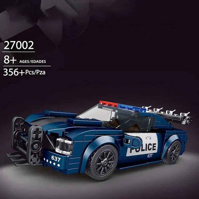 356 ELEMENTÓW Klocki Budowlane Policja Samochód Policyjny Model Samochodu Sportowego Miejskiego Edukacyjne Zabawki Konstrukcyjne dla Chłopca Prezent na Boże Narodzenie