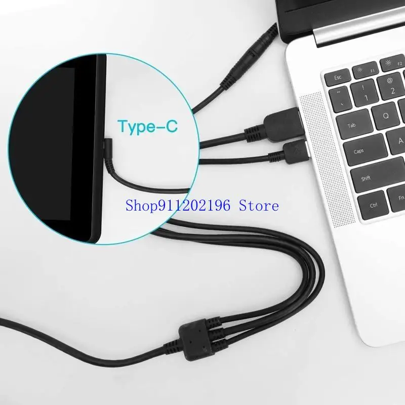 

P82A ForHUION 3 IN 1 Cable CB01 forKamvas 12 KamvasPro 13 KamvasPro 16 Pen Tablet Monitor Cable Replacement