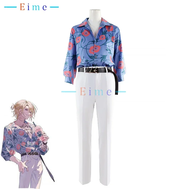 Luxiem Sakura Bloom Luca Kaneshiro Cosplay Costume Yutuber Suit Casual Wear Halloween Uniforms Custom Made