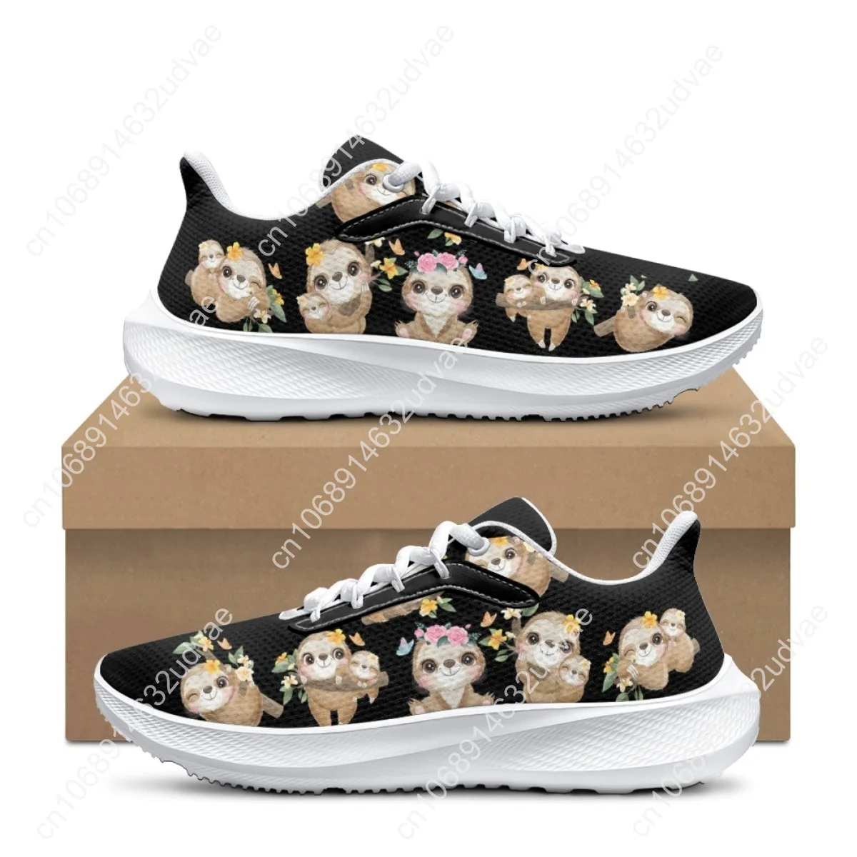 Sloth Cute Printed New Running Shoe Comfort Shock Absorption Flats Non-Slip Sneakers High Quality Tennis Shoes Chaussure Femme