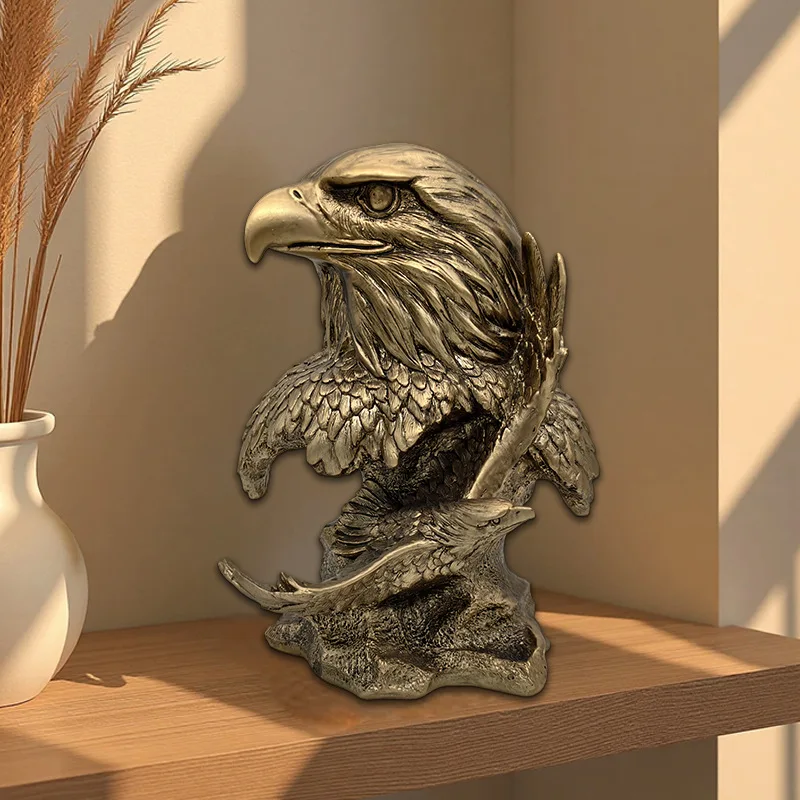 Resin Animal Eagle Elephant Swan Wolf Snow Leopard Sculpture Statue Desk Mantel Shelf Decor Gift Home Office Garden ornament