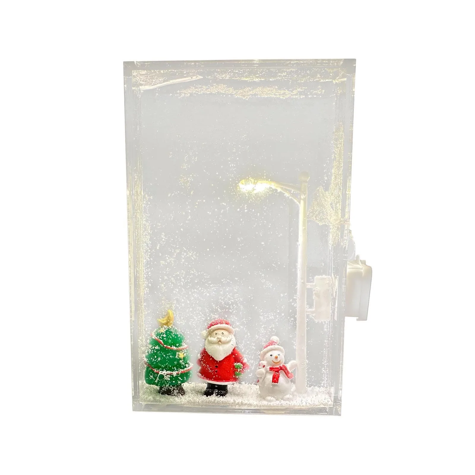 Snowy Street Lamp Night Light, Christmas Snow Falling Lamp Snow Scenery Night Light, Handmades DIY Material Package Snow Fall