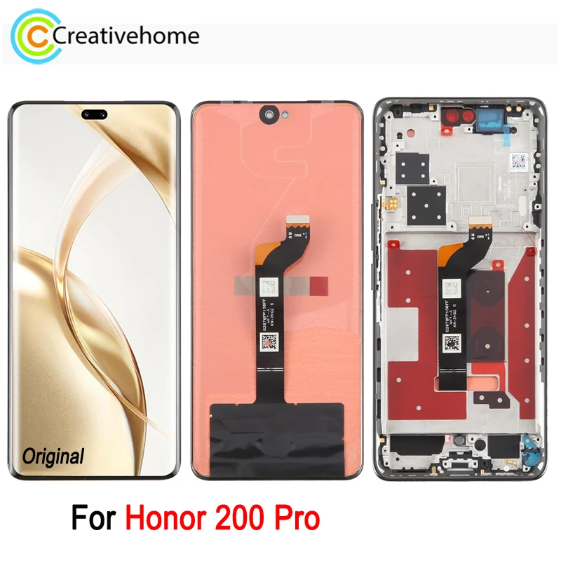 

6.78 inch AMOLED LCD Screen For Honor 200 Pro ELP-AN00 Phone Display Touch Screen Digitizer, Repair Replacement Spare Part