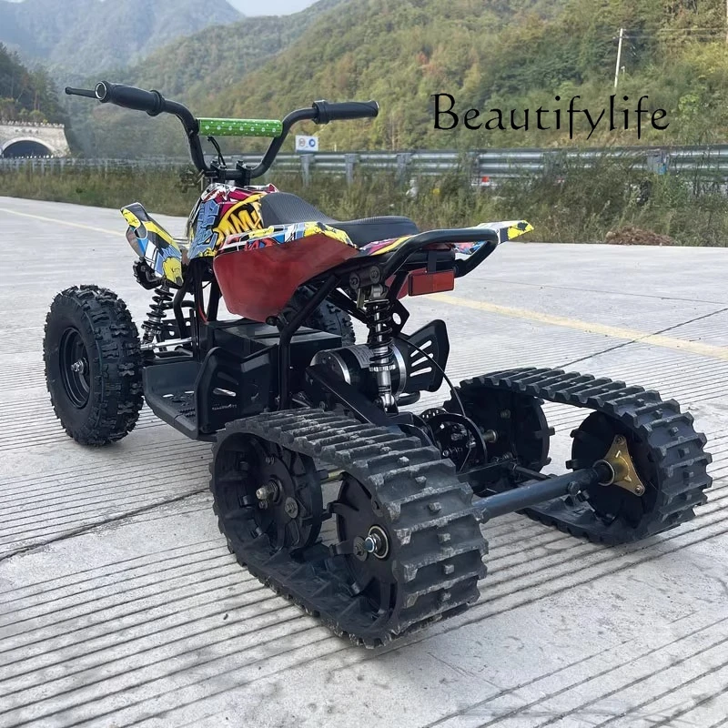 

Снежный скутер ATV, электрический квадроцикл для ледя и снега на открытом воздухе, электрический трекер передних шин