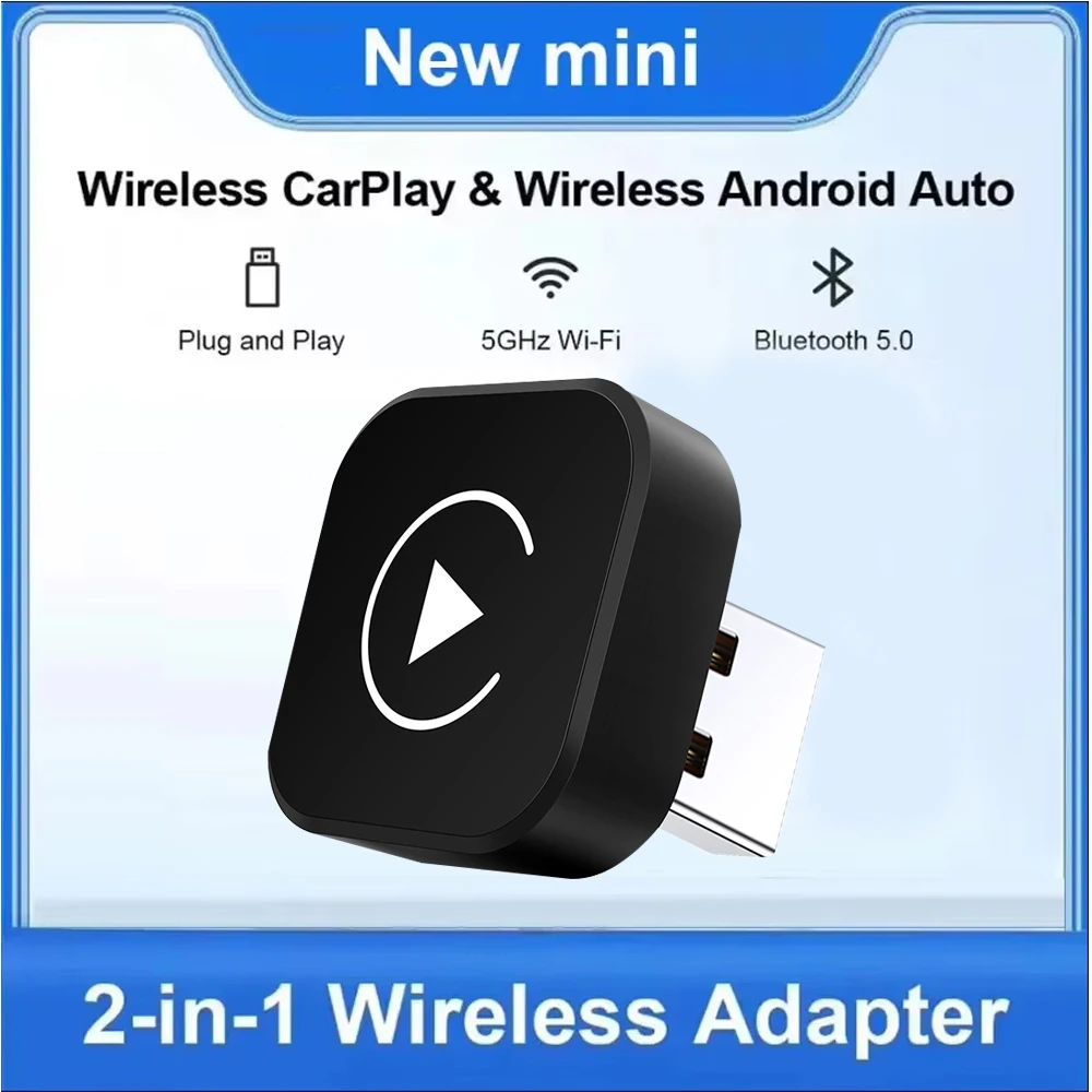 Drahtlose CarPlay 2in1 Dongle Drahtlose Android Auto Adapter AI Smart Box Für Auto Mit Wired CarPlay Für VW Toyota Nissan Honda