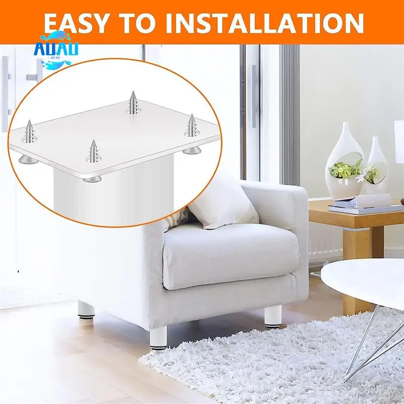 

AUAU-8 Pieces Adjustable Furniture Legs, Cabinet Feet Height Adjustable 120 Mm -180 Mm, Sofa Legs, Metal Cabinet Legs