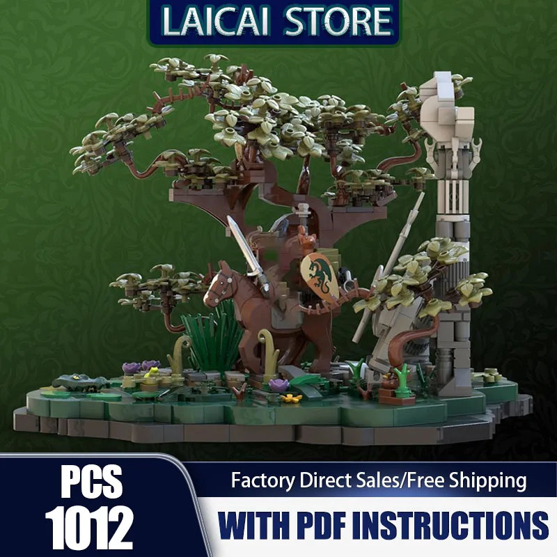 نموذج القلعة Moc اللبنات وحدات الفرسان والقطط في نموذج الطوب المستنقع لتقوم بها بنفسك تجميع لعبة البناء هدايا العيد