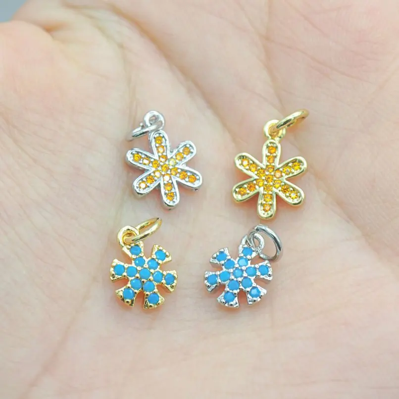 

1Pcs Plated Flower Plant Charms Pendant Copper Approx 8.7x15.3mm Jewelry Special Gift For Women