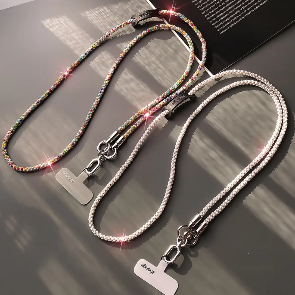 

Hanging Cord Glitter Rhinestone Phone Lanyard Long Style Crossbody Chain Mobile Phone Rope Bling Bling Luxury Mobile Phone Chain