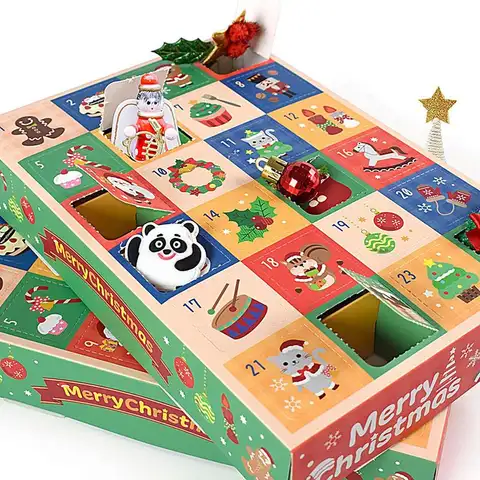 5 Pcs Christmas Empty Box Surprise Blind Box Halloween Calendar Advent Countdown Gift Boxes Paper Christmas Container