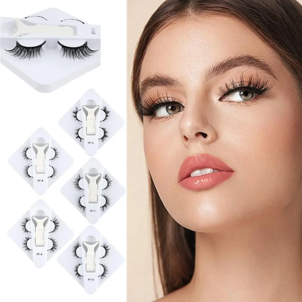 

Magnetic Lashes 1/2 Pairs Natural Soft Mink False Eyelashes Reusable Fake Fluffy Lashes Applicater With Magnetic Glue Free M2T3