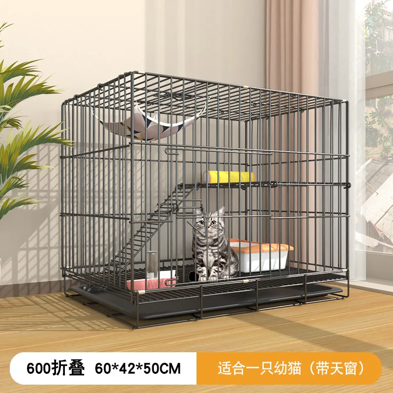 Cat Cage Home Villa with Toilet Indoor Super Folding Cat House Small Cage Cat Nest image 4