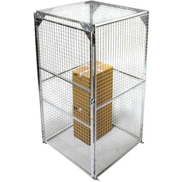 Steel safety large storage cage visible safety wire mesh locker