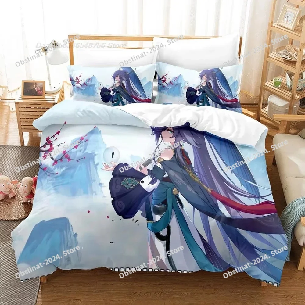 Honkai Impact 3rd Bedding Set Printed Duvet Cover Sheet Pillowcase Soft Quilt Cover Full Queen King Size 3D Print Kawaii Anime