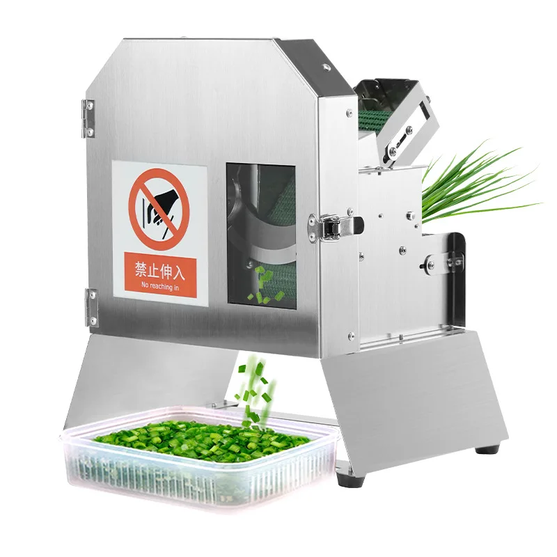 Track-type Commercial Electric Multi-functional Vegetable Cutter Food Grade High Efficiency Scallion Chopper String Bean