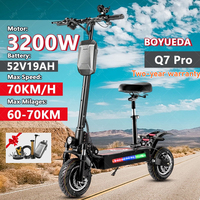 BOYUEDA Q7Pro Escooter 3200W Battery Dual Motor 52v19ah Dual Drive 10 Inch Adult E-Scooter Silent Folding Electric Scooter